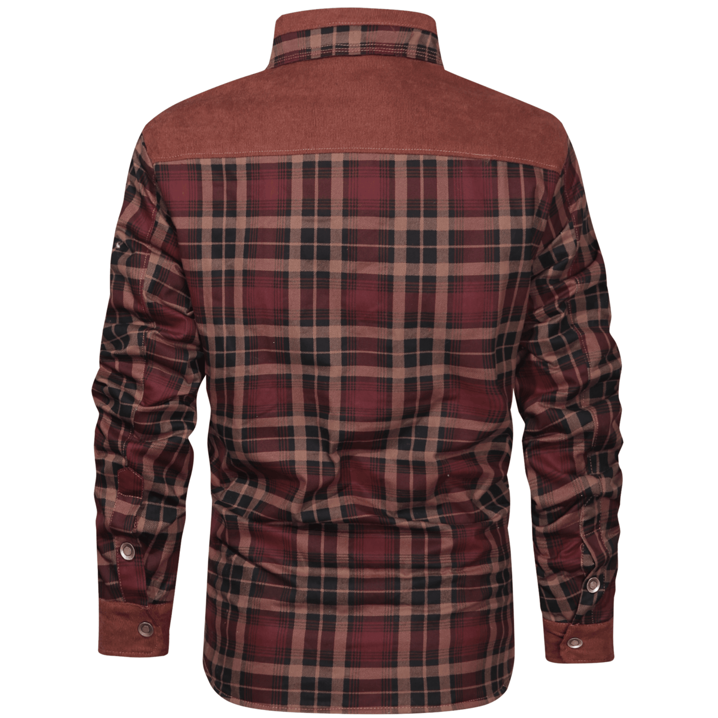 HARRIS - Herenjas met rustieke geruite knoopsluiting en corduroy accenten