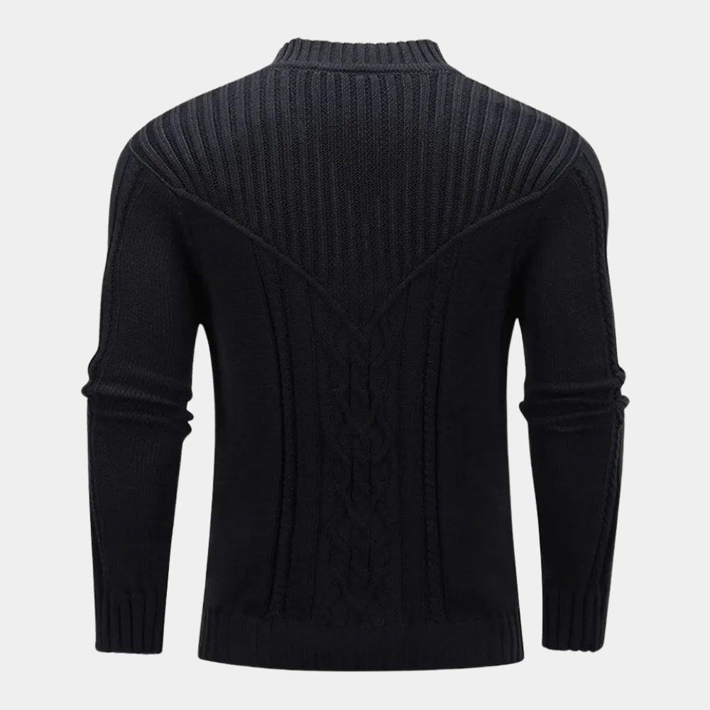 Stijlvolle heren kabeltrui van zachte knit – NORVIK CoreKnit - Glamorix