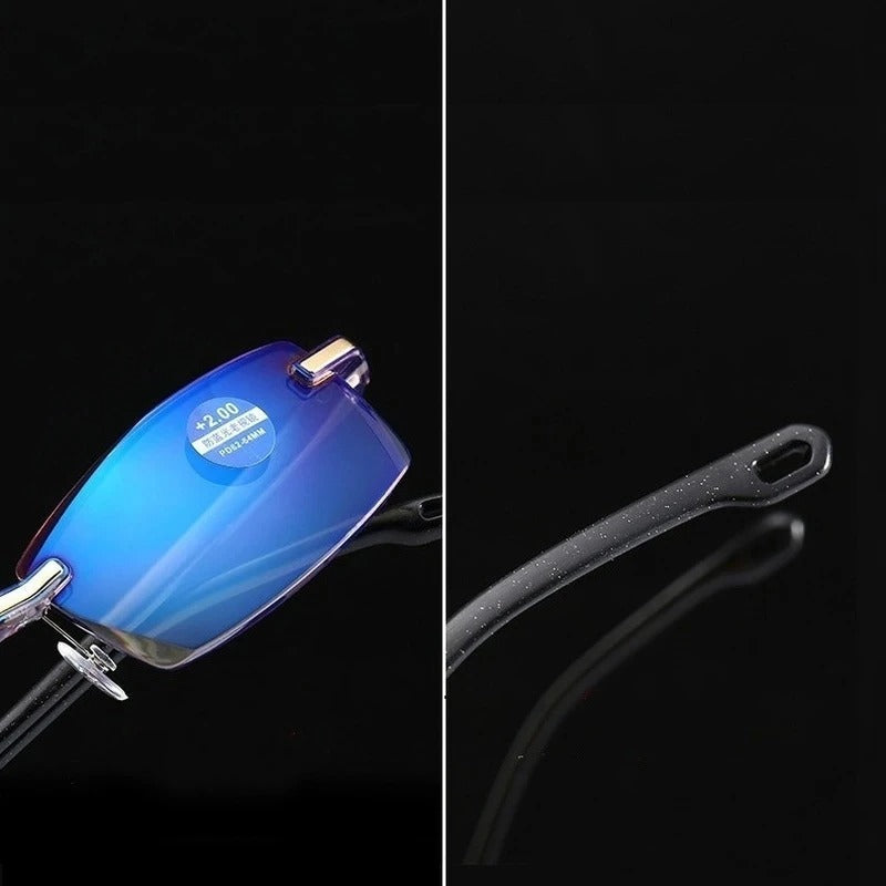 Randloze heren zonnebril met UV-bescherming en licht frame – NOVA AIRFRAME - Glamorix