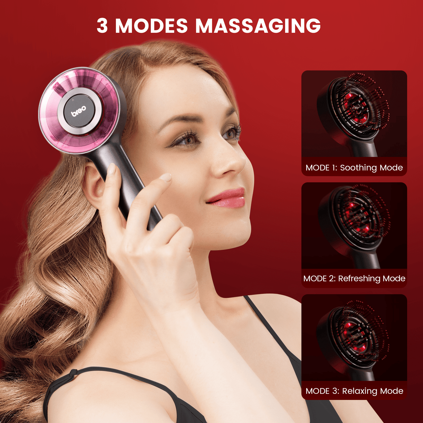 Hoofdhuidmassageborstel voor ontspanning, haargroei en diepe reiniging – ZENSCURA ScalpRelief - Glamorix