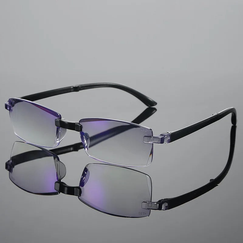 Randloze heren zonnebril met UV-bescherming en licht frame – NOVA AIRFRAME - Glamorix