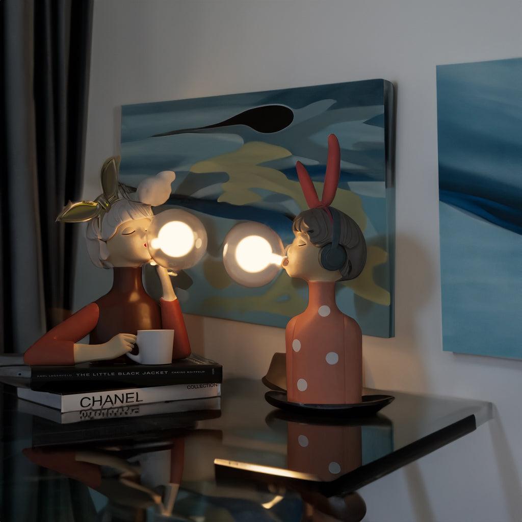 LUMIPLAY - Decoratieve tafellamp met speels figuurontwerp en LED-lamp