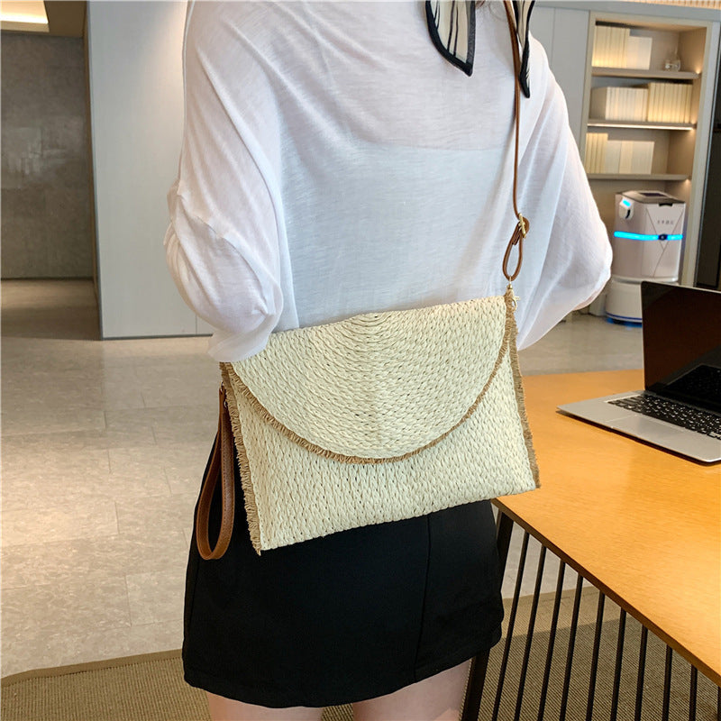 Handgemaakte geweven strandtas voor dames – Solenya BeachWeave - Glamorix