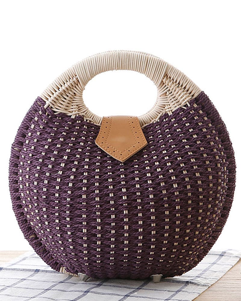 Handgemaakte rotan tas voor dames – Solviana SummerWeave - Glamorix