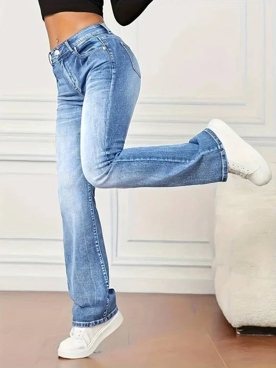 VIOLA - High-waisted flared jeans voor dames