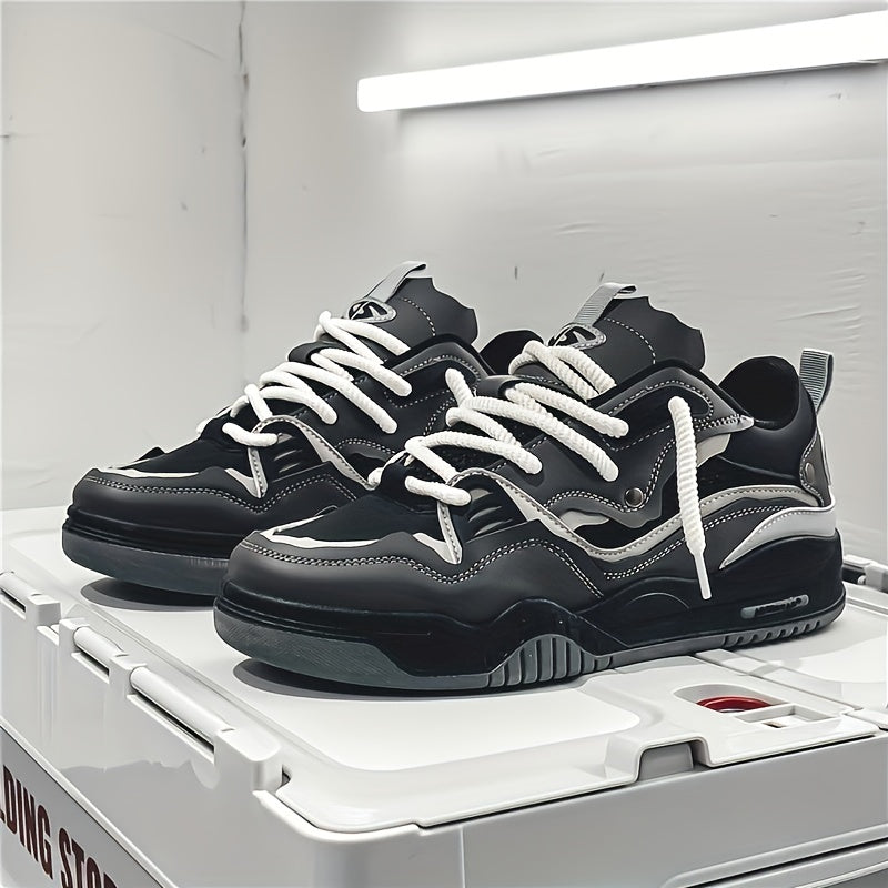 Lage herensneaker met contrastdetails en sportieve zool – NOVARO FLEX - Glamorix