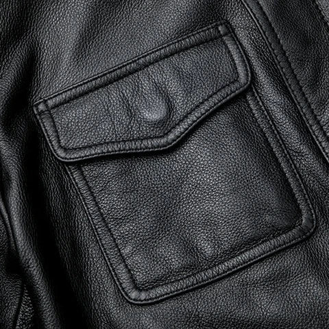 MACK – Heren leren jas met stoere uitstraling en moderne pasvorm - Glamorix