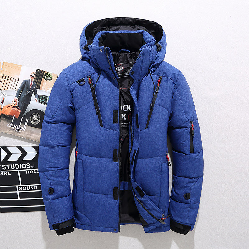 OSKAR - Abrigo de invierno con cuello alto y capucha para hombre - Glamorix