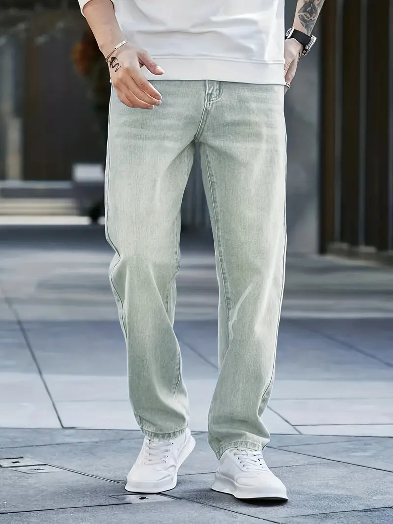JAMES - Casual denim broek met rechte pijpen