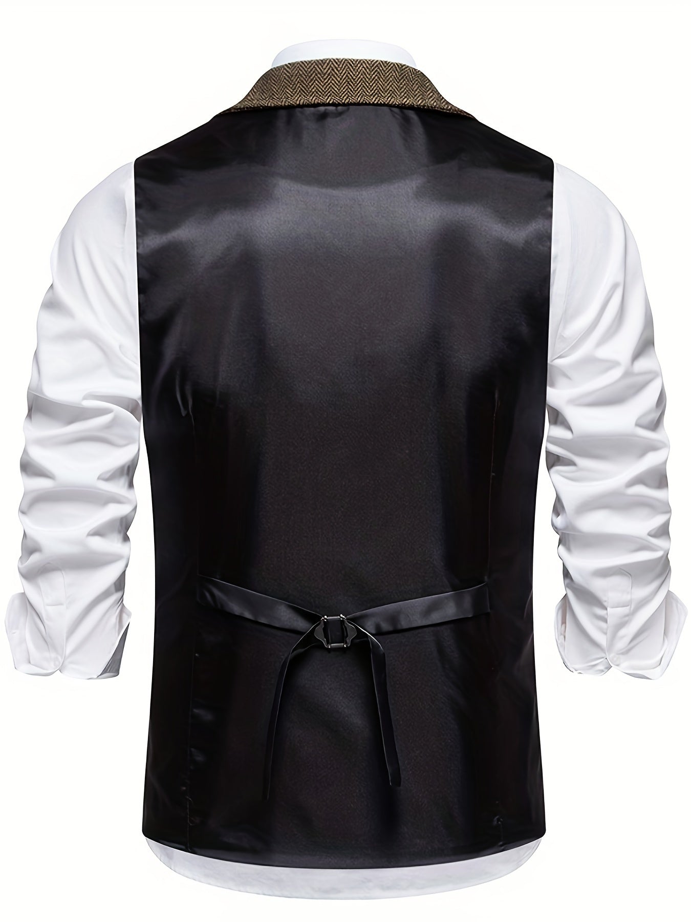 Stijlvol heren gilet met visgraatmotief – HARTLEY VEST - Glamorix