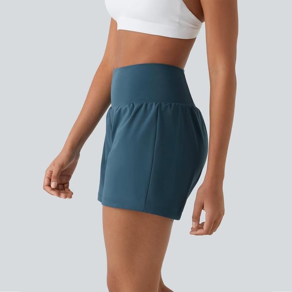 Dames sportshort met hoge taille en binnenbroek – DORINA - Glamorix