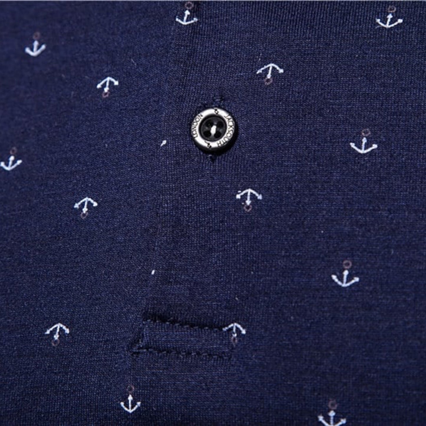 HARRINGTON - Klassieke herenpolo met subtiele print