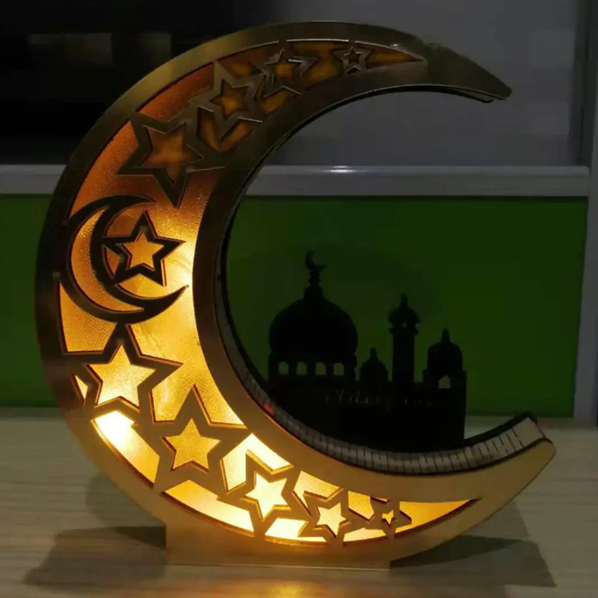 LunessaGlow Maanlamp – Feestelijke LED-lamp in maanvorm met kleurrijke lichtstanden en oplaadbare batterij