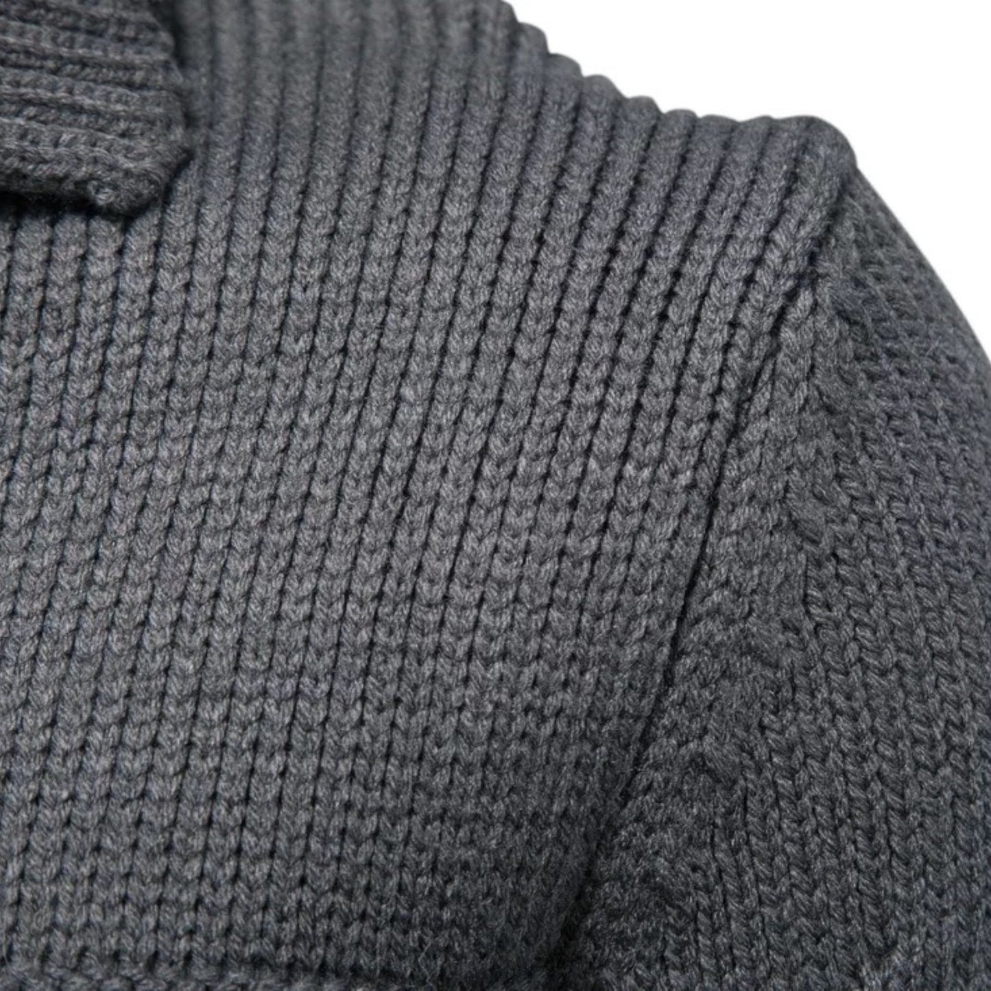 AXEL – Dik gebreid jack met knoopsluiting voor ultieme warmte en stijl