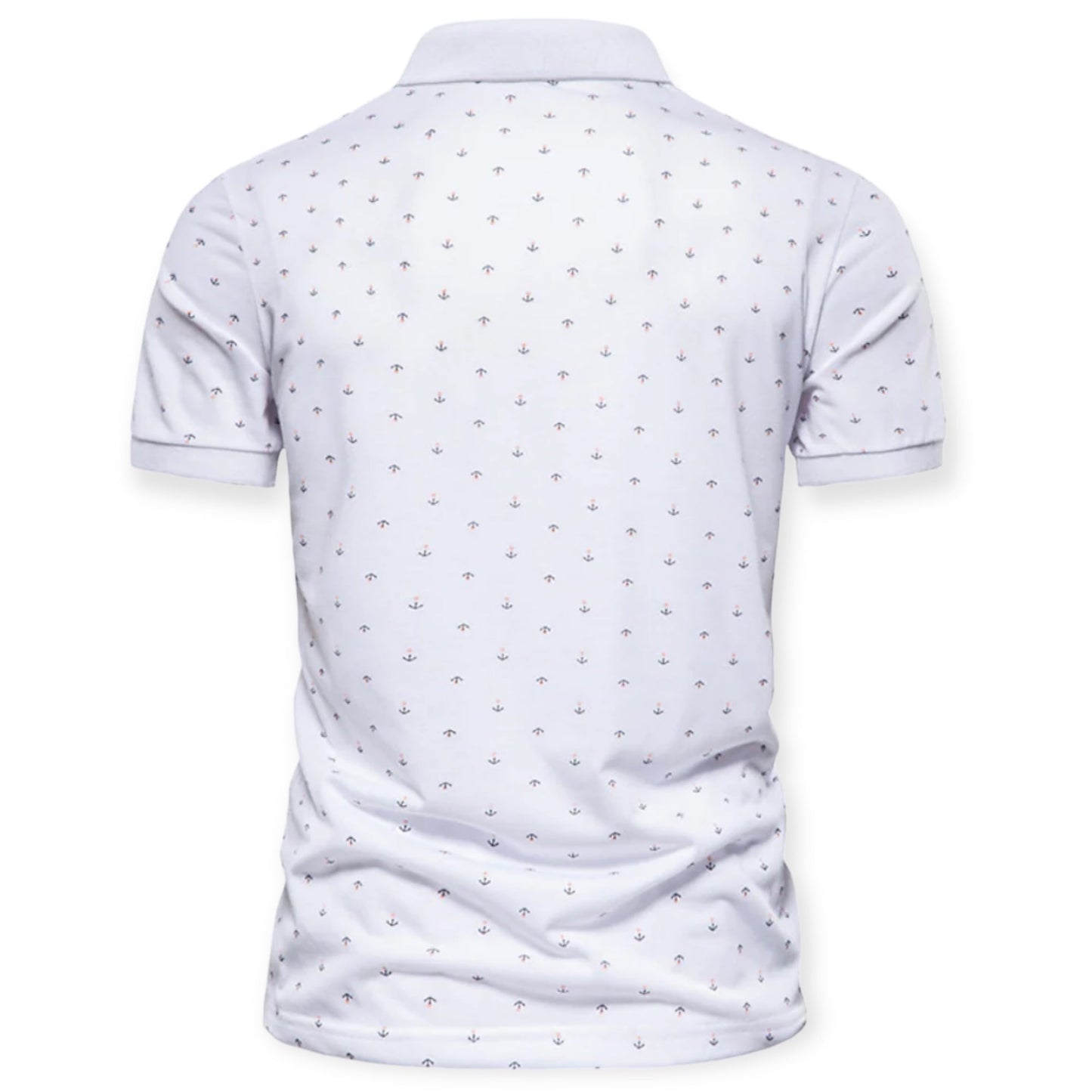 HARRINGTON - Klassieke herenpolo met subtiele print