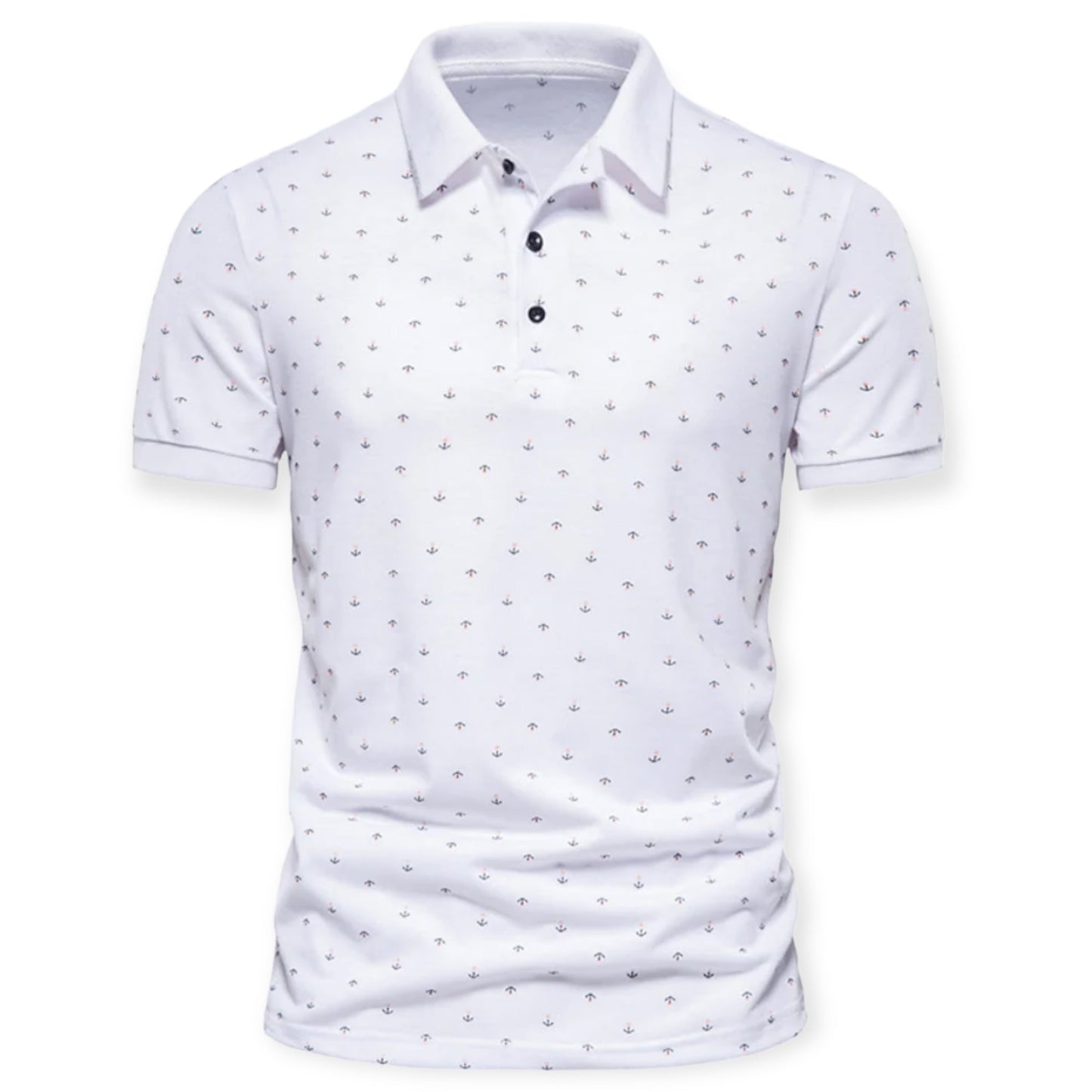 HARRINGTON - Klassieke herenpolo met subtiele print