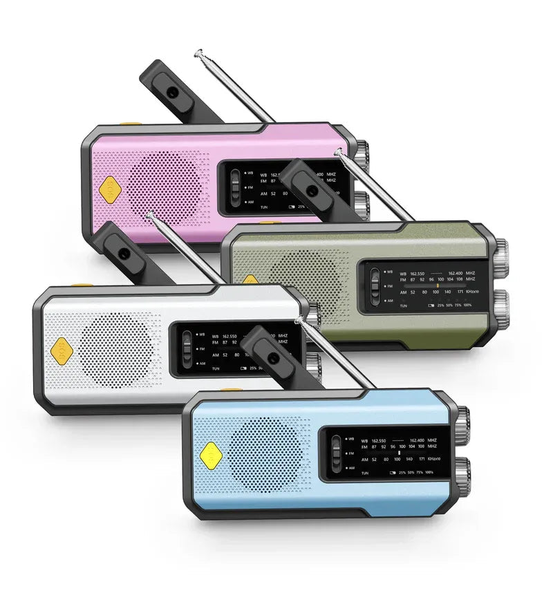 Handmatige noodradio met zaklamp, powerbank en SOS-alarm – RESQ CHARGERPRO - Glamorix