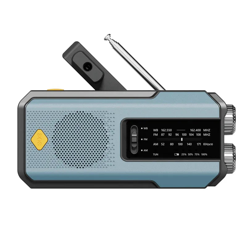 Handmatige noodradio met zaklamp, powerbank en SOS-alarm – RESQ CHARGERPRO - Glamorix