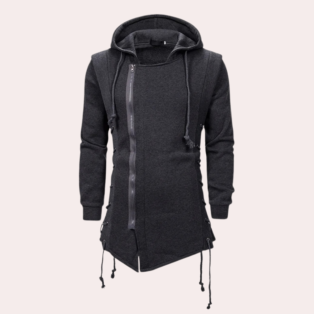 Lange herenjas met capuchon en waterafstotende afwerking – ARVEX - Glamorix