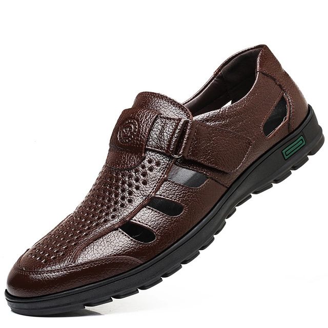 Klassieke Leren Zomersandalen voor Heren – SOLVANO