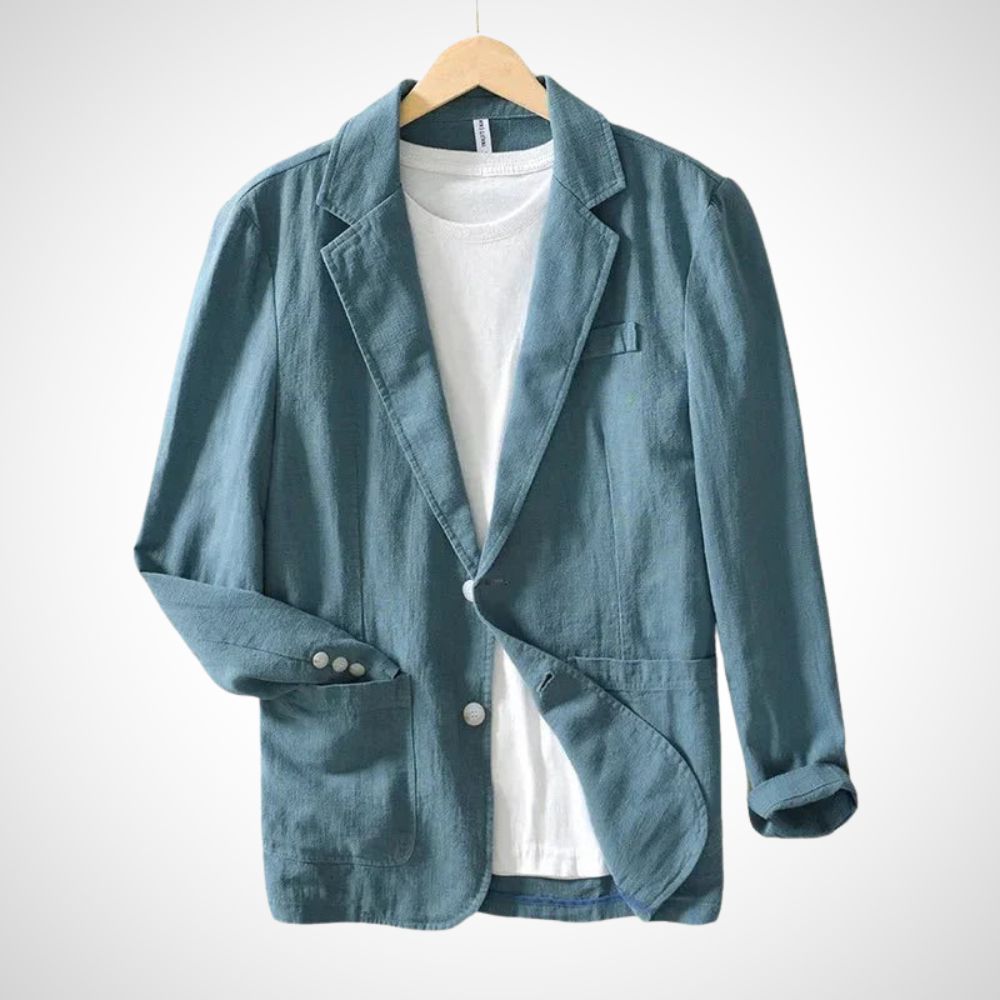 Heren blazer met relaxte pasvorm en tijdloos design – MASON RELAXED - Glamorix