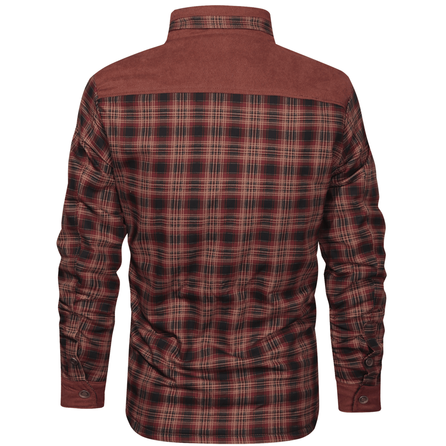 HARRIS - Herenjas met rustieke geruite knoopsluiting en corduroy accenten