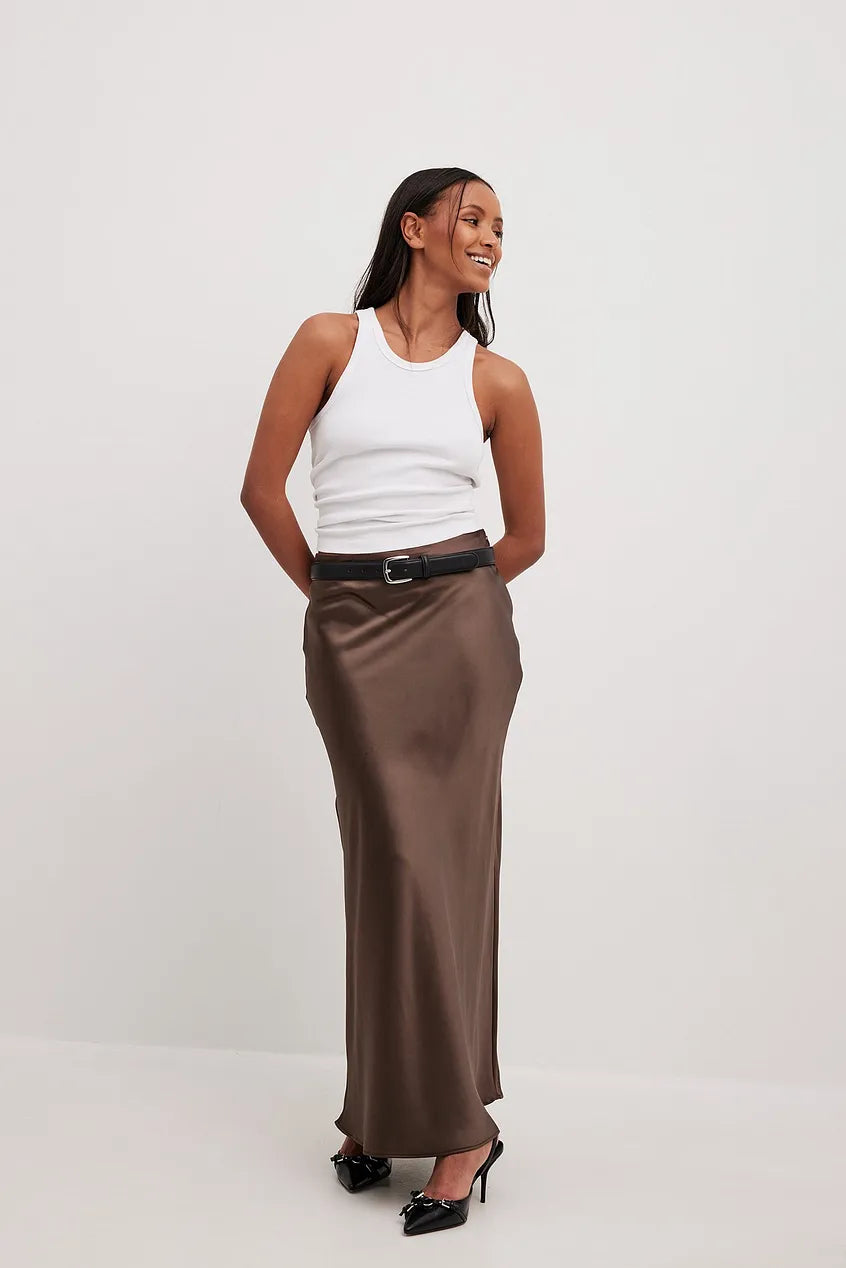 AMELIA - Klassieke satijnen midirok voor dames