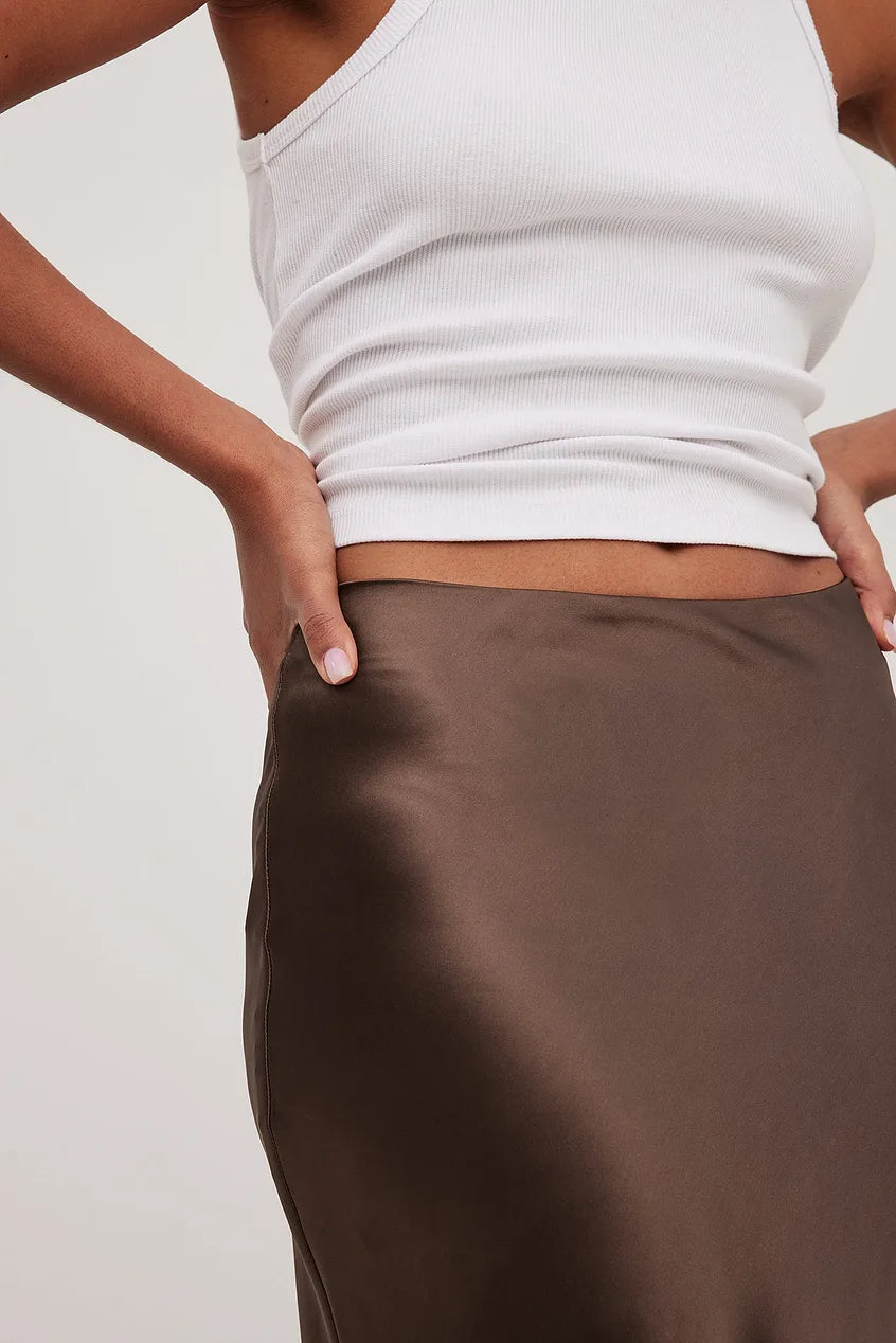 AMELIA - Klassieke satijnen midirok voor dames