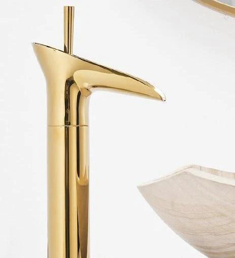 Waterval wastafelkraan met retro design voor badkamer – VELLUTO AquaFall - Glamorix