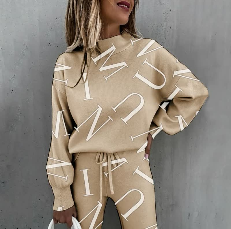 Trendy letter print jurk voor een statement look – LexaScript - Glamorix
