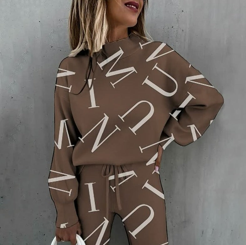 Trendy letter print jurk voor een statement look – LexaScript - Glamorix