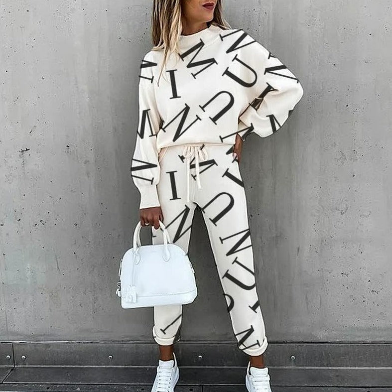 Trendy letter print jurk voor een statement look – LexaScript - Glamorix