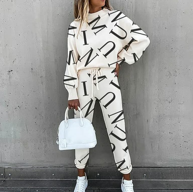 Trendy letter print jurk voor een statement look – LexaScript - Glamorix