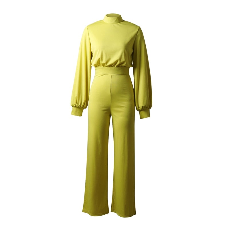 AMELIA - Jumpsuit met hoge taille en wijde pijpen voor dames