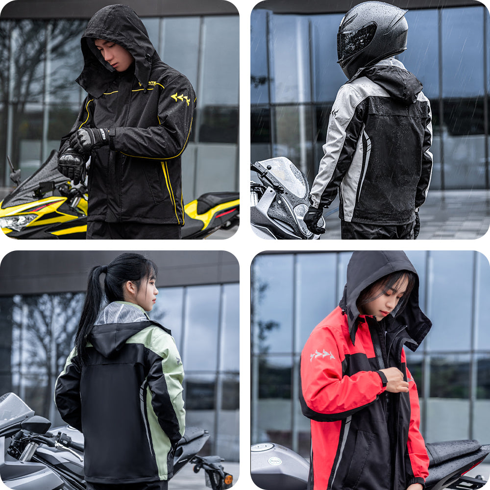 Reflecterend regenpak met opbergtas voor outdoor activiteiten – VISTRA RAINGUARD - Glamorix