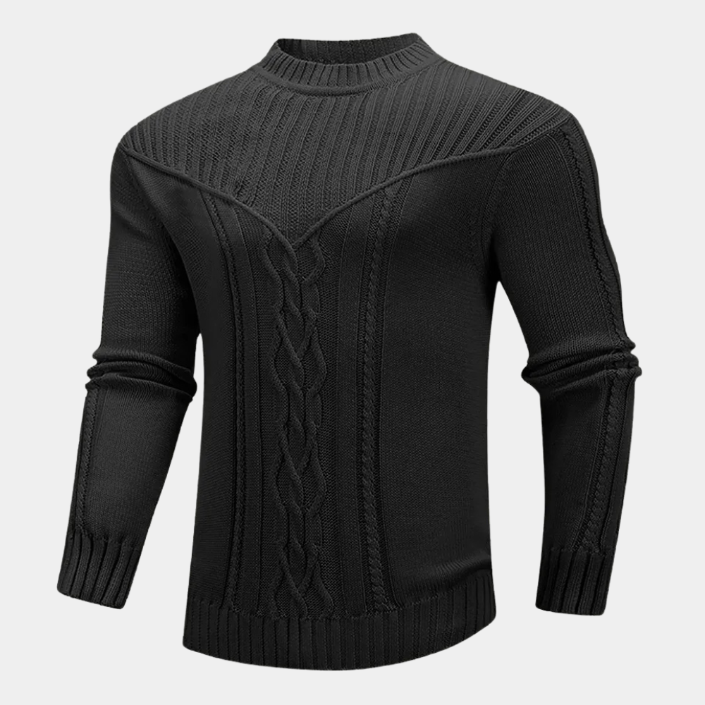 Stijlvolle heren kabeltrui van zachte knit – NORVIK CoreKnit - Glamorix