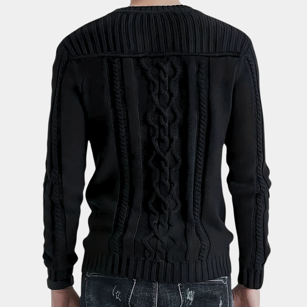 Stijlvolle heren kabeltrui van zachte knit – NORVIK CoreKnit - Glamorix
