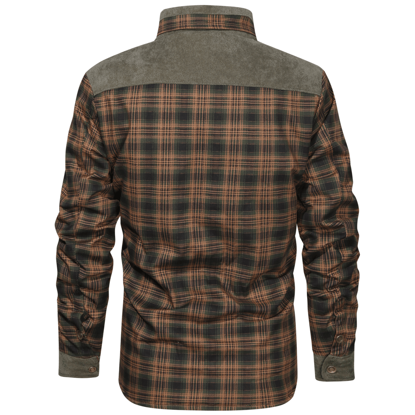 HARRIS - Herenjas met rustieke geruite knoopsluiting en corduroy accenten