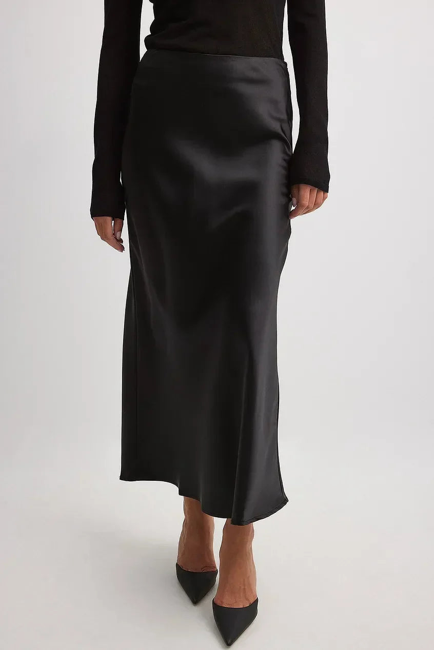AMELIA - Klassieke satijnen midirok voor dames