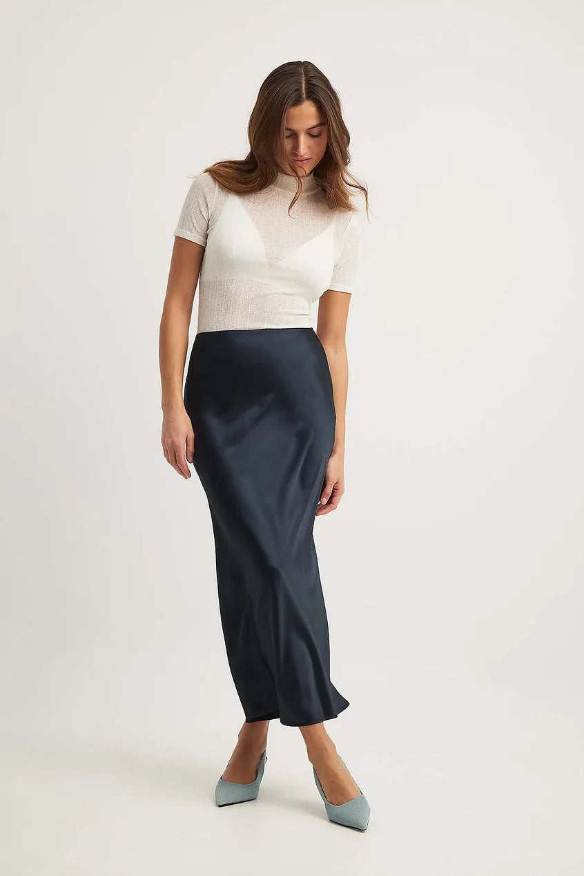 AMELIA - Klassieke satijnen midirok voor dames