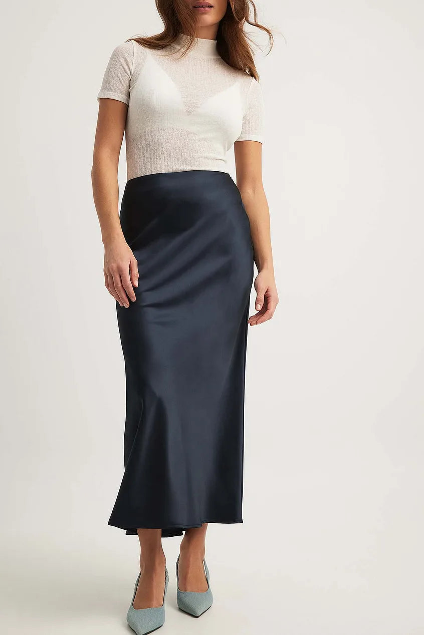 AMELIA - Klassieke satijnen midirok voor dames