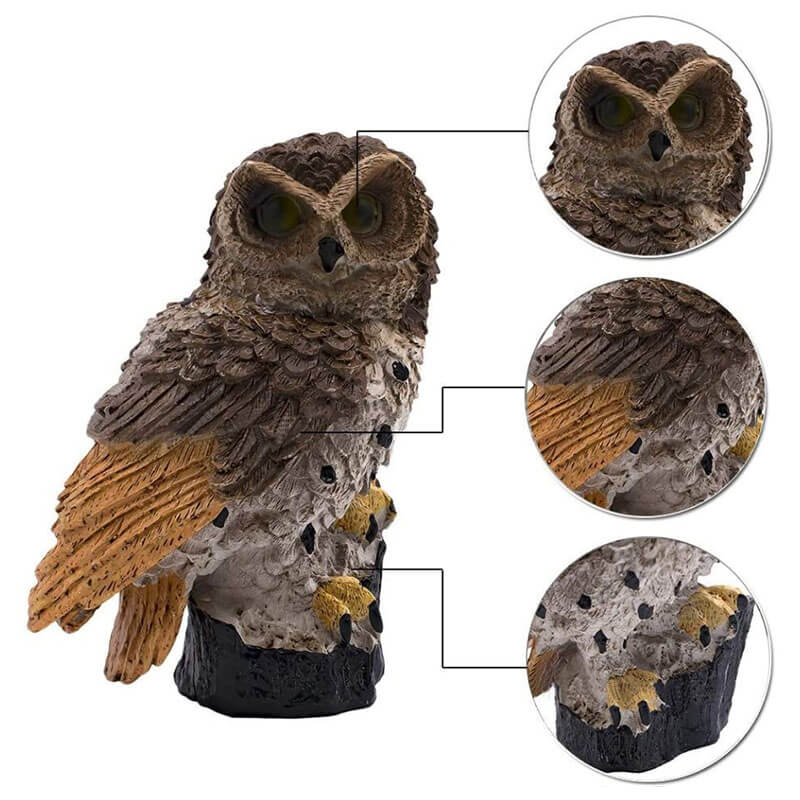 NoctaOwl Solar – Decoratieve uilen tuinlamp op zonne-energie met warm LED-licht