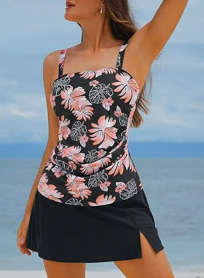 Tweedelige zomerset met bloemenprint en luchtige pasvorm – SOLVIA BLOOMSET - Glamorix