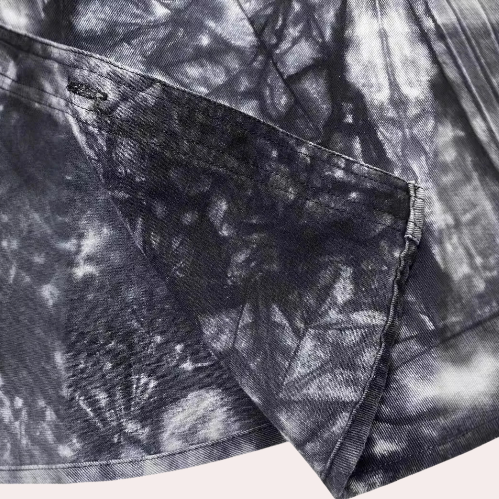 Herenoverhemd met abstracte print en lange mouwen – VALENO PrintLine - Glamorix