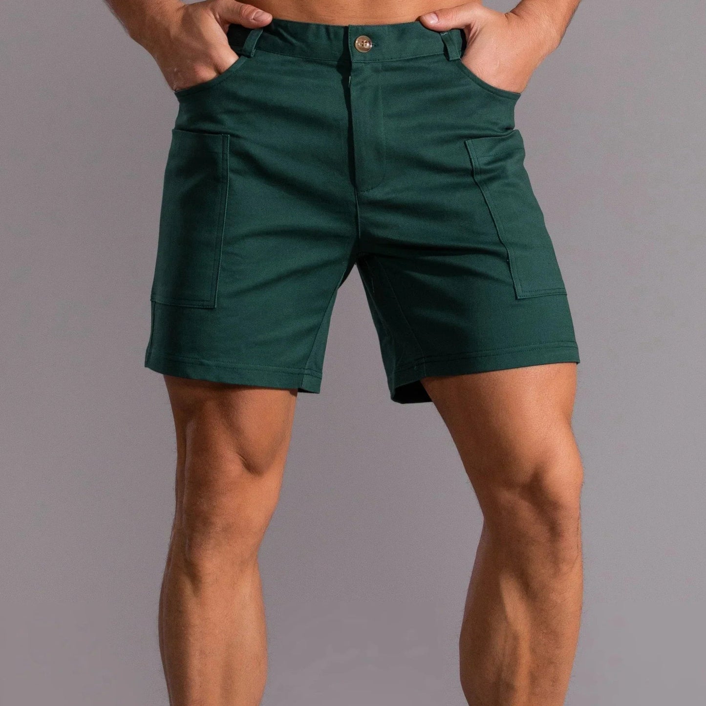 Heren cargo short met rechte pijpen en functionele zakken – TORREN CARGOSHORT - Glamorix