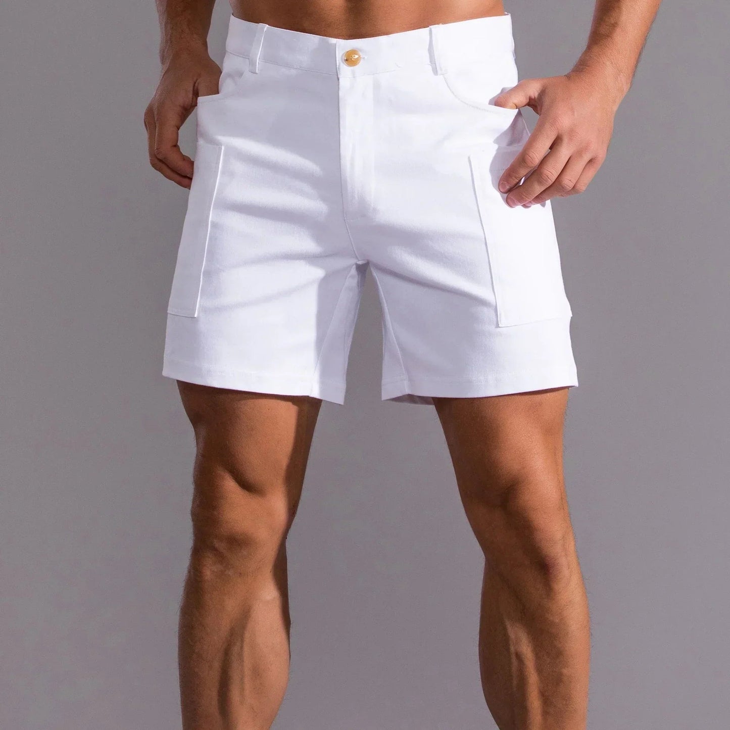Heren cargo short met rechte pijpen en functionele zakken – TORREN CARGOSHORT - Glamorix