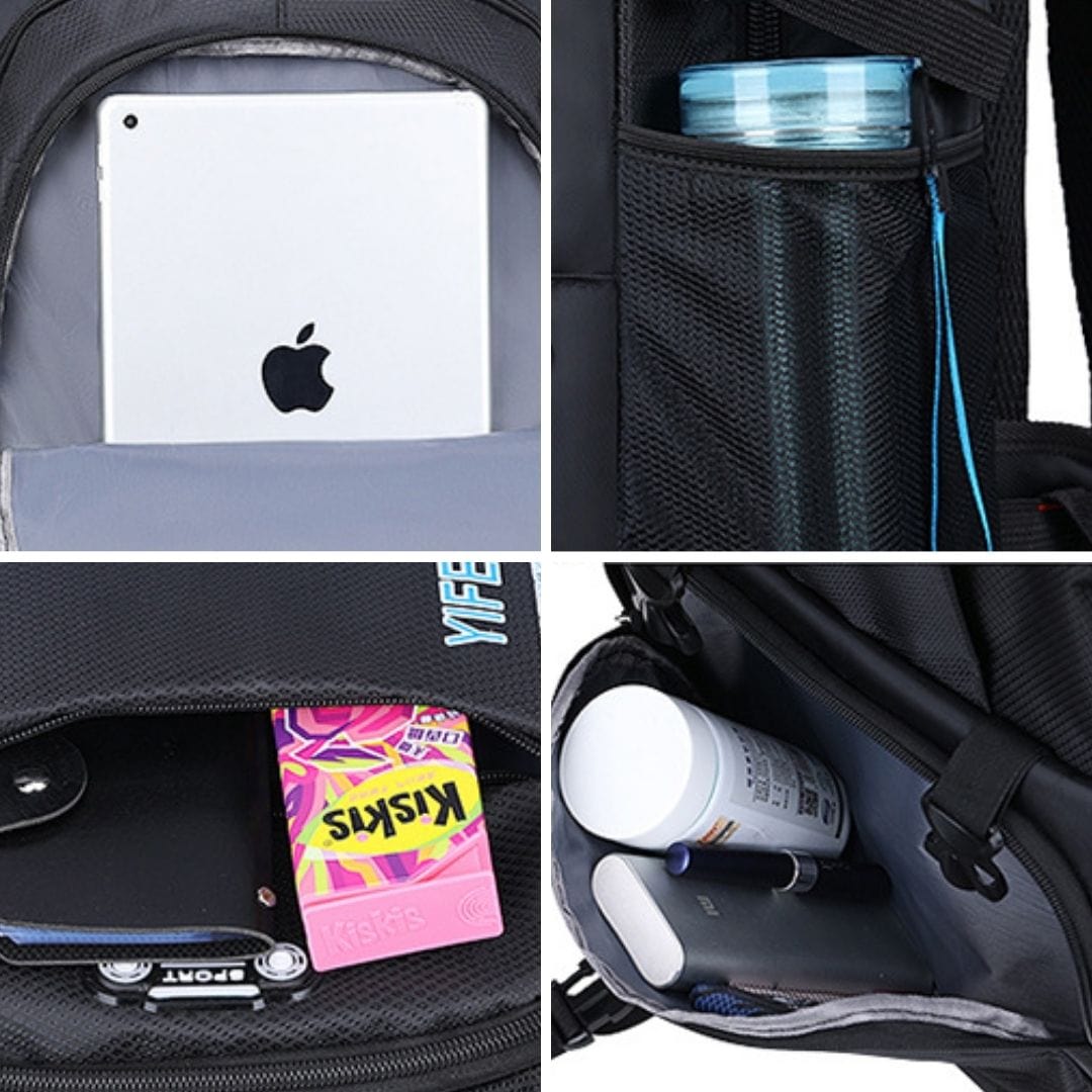 Handbagage reisrugzak met laptopvak en uitbreidbare indeling – STRAVO GlidePack - Glamorix
