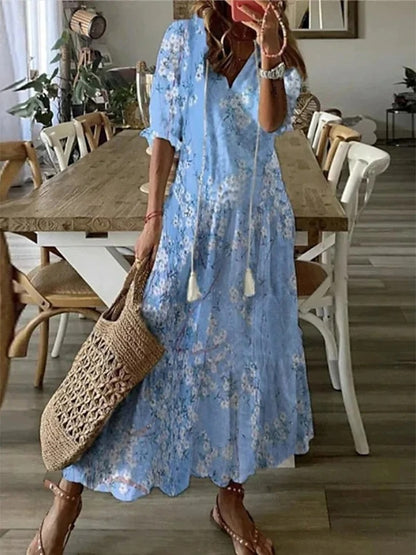 ElaraMuse – Elegante midi-jurk met subtiele stretch en flatterende pasvorm