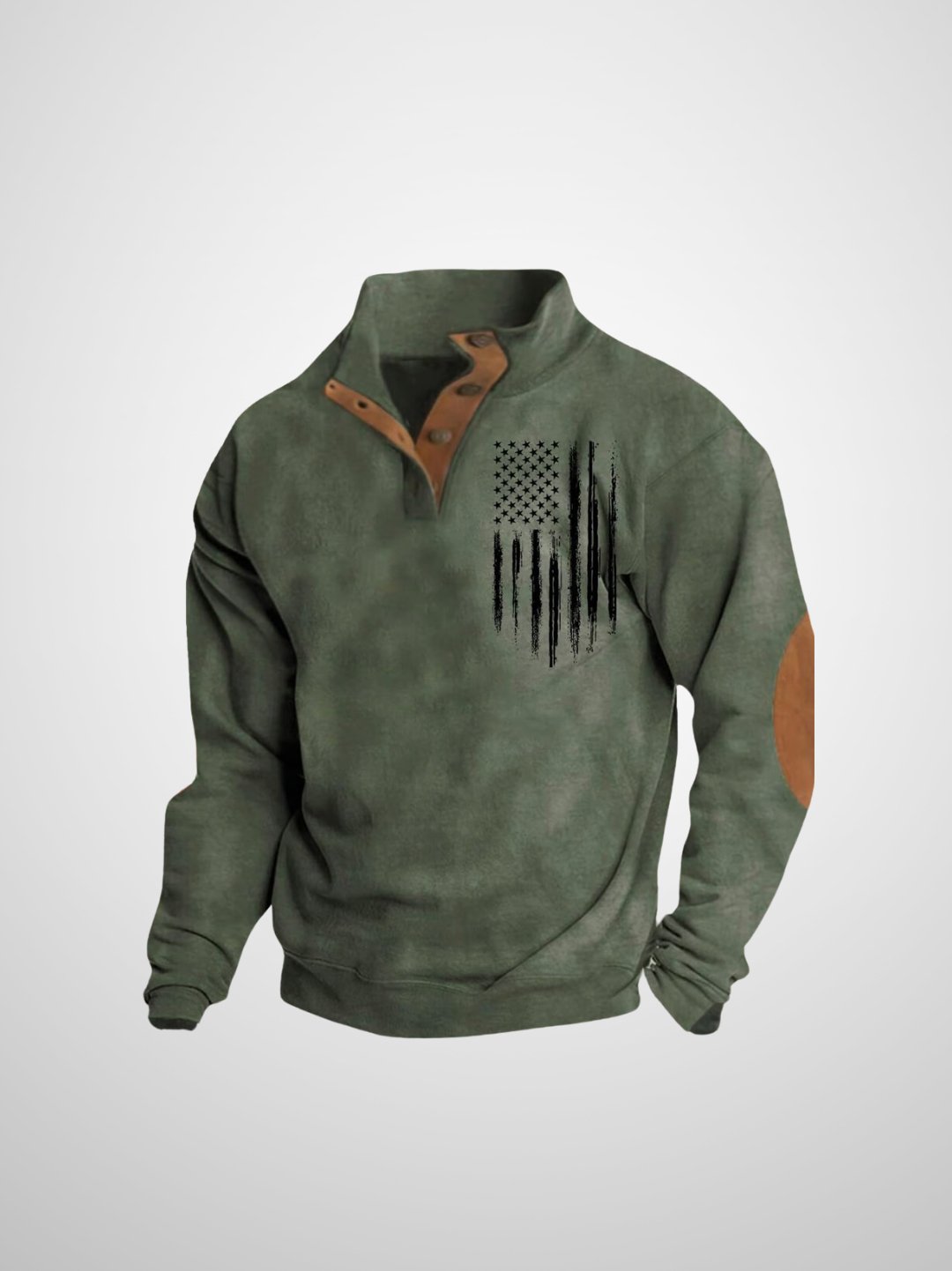 HARRISON - Vintage heren sweatshirt met vlaggenprint