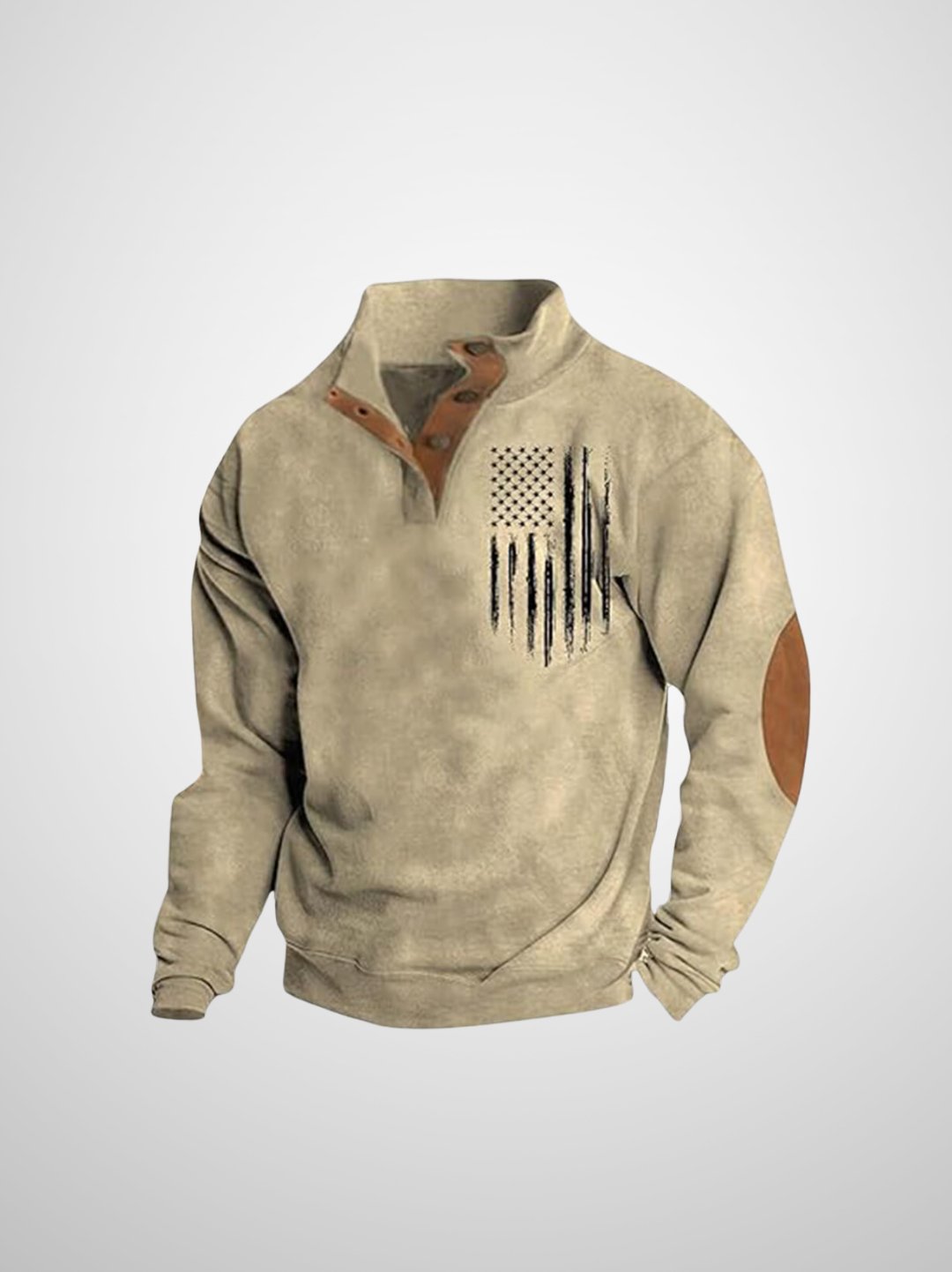 HARRISON - Vintage heren sweatshirt met vlaggenprint